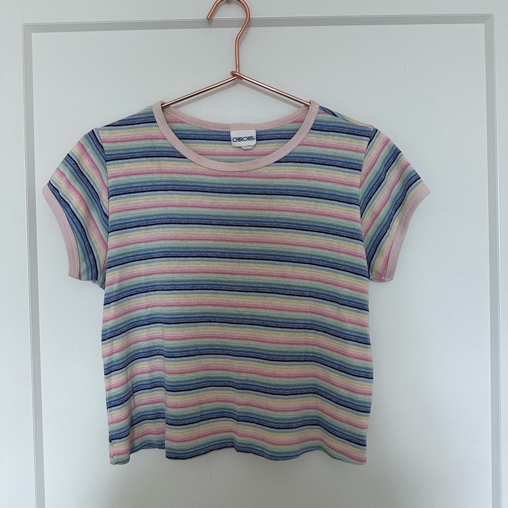 Cider Multicolor Striped Tee